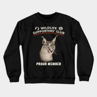 Caracal Wild Cat Close-up for Wildlife Supporters Crewneck Sweatshirt